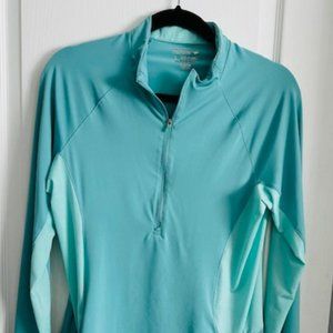 REEL LEGEND - WOMENS Athletic Top- 3 quarter zip front Size Large -